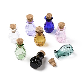 Миниатюрные стеклянные бутылки, с пробками, пустые бутылки желаний, для аксессуаров для кукольного домика, изготовление ювелирных изделий