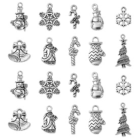 50 piezas 10 colgantes de aleación de estilo tibetano, formas mixtas, para la Navidad