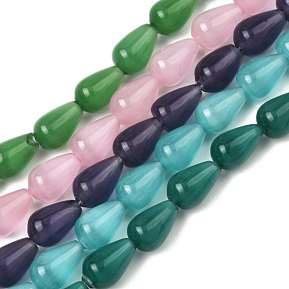 Cat Eye Beads Strands, Teardrop