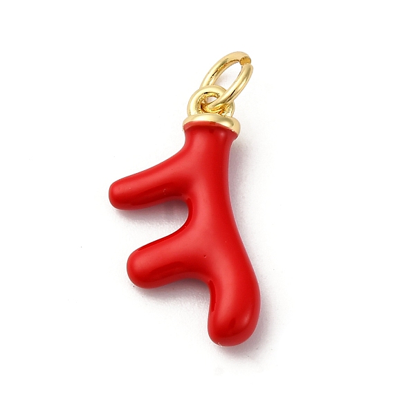 Латунь эмаль подвески, форма коралловой ветви, с целью перехода в кольце, стойки покрытие, без свинца и без кадмия, долговечный, реальный 18 k позолоченный