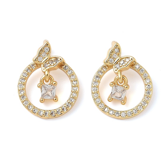 Латунные микро проложить кубического циркония подвески, кольцо с бабочкой, без кадмия и без свинца, долговечный