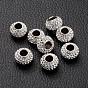 Austrian Crystal European Beads, Large Hole Beads, Single 925 Sterling Silver Core, Rondelle, 11x7.5mm, Hole: 4.5mm