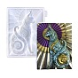 Прямоугольник с котом и солнцем, силиконовые формы для украшения стены своими руками, формы для литья смолы, для уф-смолы, изготовление изделий из эпоксидной смолы