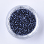 Glass Cylinder Beads, Seed Beads, Metallic Colours, Round Hole
