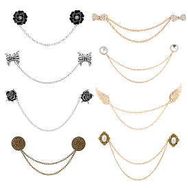 8 шт. 8 стили булавка для шляпы из сплава со стразами, отворот