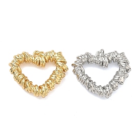 Латунные подвески, сердце прелести, долговечный, стойки покрытие, без свинца и без кадмия