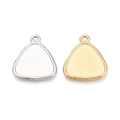 304 Настройки кабошон из нержавеющей стали кулон, треугольные