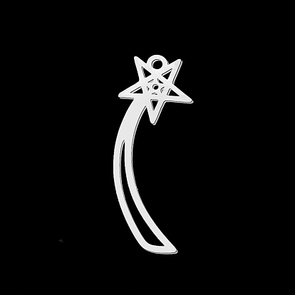 Ion Plating(IP) 201 Stainless Steel Pendants, Laser Cut, Meteor