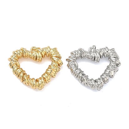 Латунные подвески, сердце прелести, долговечный, стойки покрытие, без свинца и без кадмия