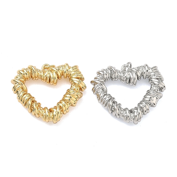 Латунные подвески, сердце прелести, долговечный, стойки покрытие, без свинца и без кадмия