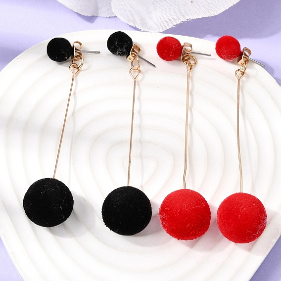 Железа болтаться серьги, круглые, с утюгом и флисовой тканью, стойки покрытие, долговечный, реальный 18 k позолоченный, без кадмия и без свинца