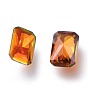 Cubic Zirconia Pointed Back Cabochons, Faceted Rectangle