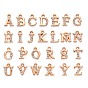 Alloy Rhinestone Charms, Alphabet, Letter A~Z, Crystal