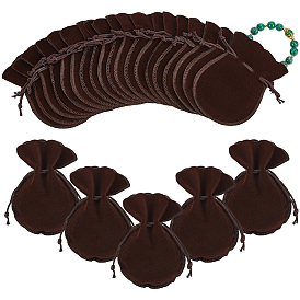 50шт. бархатные сумки-шнурки из тыквы, подарочные пакеты