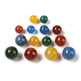 Natural Agate No Hole Sphere Beads, Round