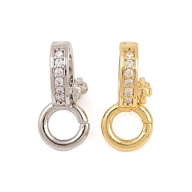 Застежки-твистеры из латуни с микропейвом и прозрачным фианитом, долговечный, стойки покрытие