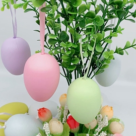 12Pcs Easter Plastic Egg Pendant Decoration, Hanging Decoration