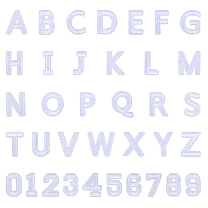 144 шт. 2 сумки ткань вышивка нить приутюжить/пришить заплатки, с пластиковым, аппликации из ткани, цифра 0~9 и буква a ~ z