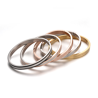 304 Stainless Steel Bangles, Ion Plating(IP),