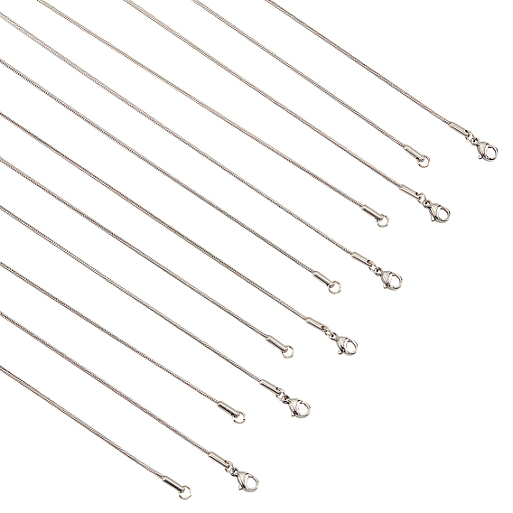 15 шт. 3 размер 304 ожерелье из нержавеющей стали в виде круглой змеиной цепи для мужчин и женщин