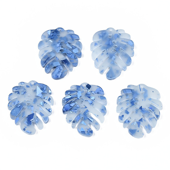 Подвески из ацетата целлюлозы (смолы), с блестками, лист