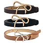 3 шт. 3 ремни-цепочки из искусственной кожи с бантом из сплава для женщин