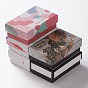 Cardboard Jewelry Boxes, with Sponge Inside, for Jewelry Gift Packaging, Rectangle