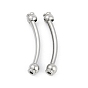 304 Stainless Steel Connector Charms, Curved Bar, Non-Tarnish