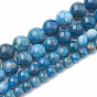 Natural Apatite Beads Strands, Dyed, Round