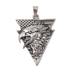 Tibetan Style Alloy Pendants, Cadmium Free & Lead Free, Triangle & Eagle