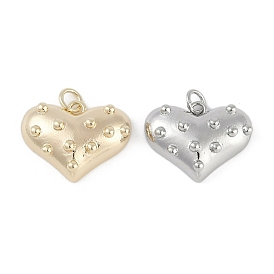 Brass Pendants, Heart Charms