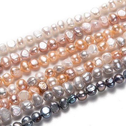 Natural Cultured Freshwater Pearl Beads Strands, Potato