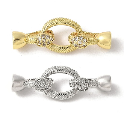 Латунное микропейв, прозрачный кубический цирконий, складные застежки, овальные, без свинца и без кадмия, долговечный, стойки покрытие