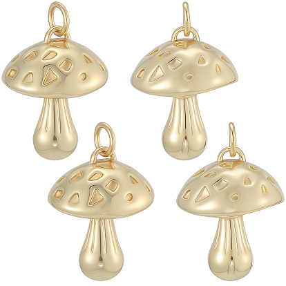 8 латунные подвески шт., грибные прелести, долговечный, без свинца и без кадмия, стойки покрытие, с целью перехода в кольце