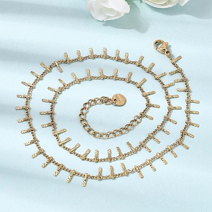 304 Ожерелье из нержавеющей стали с цепочкой якорного плетения и кисточкой для женщин