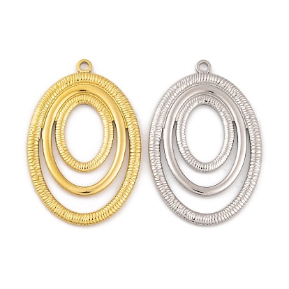 Ионное покрытие (ip) 304 подвески из нержавеющей стали, овальный шарм