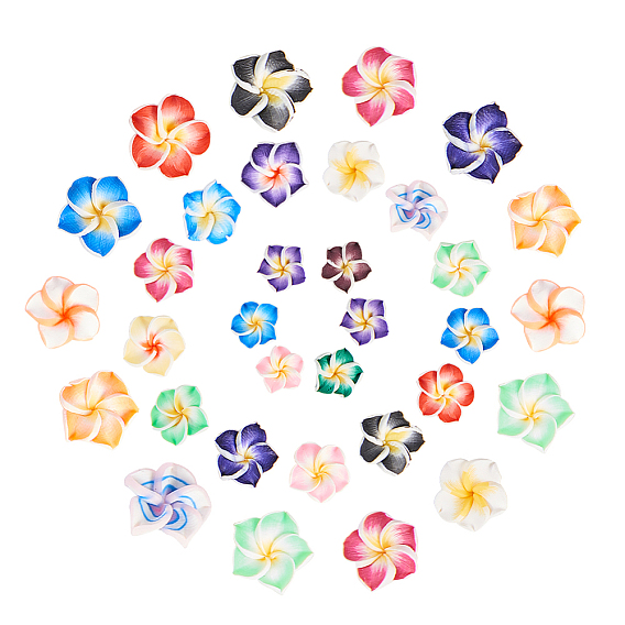 Argile polymère main 3 d perles fleurs de frangipanier