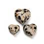 Natural Dalmatian Jasper Beads, Heart