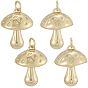 8 латунные подвески шт., грибные прелести, долговечный, без свинца и без кадмия, стойки покрытие, с целью перехода в кольце