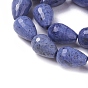 Natural Dumortierite Quartz Beads Strands, Faceted, Drop