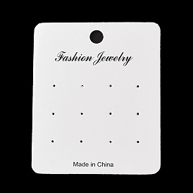Rectangle Paper Earring Display Cards, Jewelry Display Cards for Earring Stud