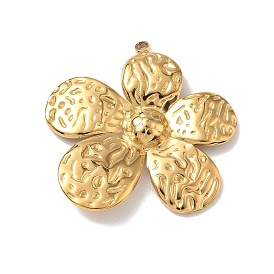 304 Stainless Steel Pendants, Flower Charms