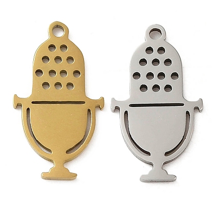 5 шт. 201 подвески из нержавеющей стали, лазерная резка, микрофон подвеска