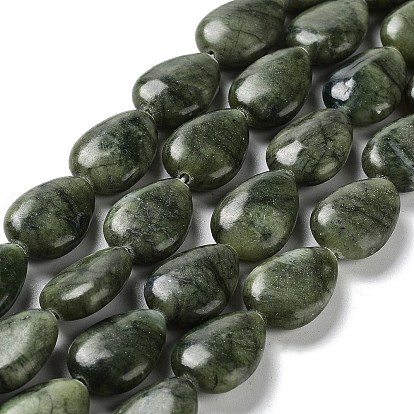 Natural Teardrop Xinyi Jade/Chinese Southern Jade Beads Strands