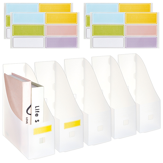 1 Наборы держателей для папок из полипропилена, с 4 листами бумажных наклеек