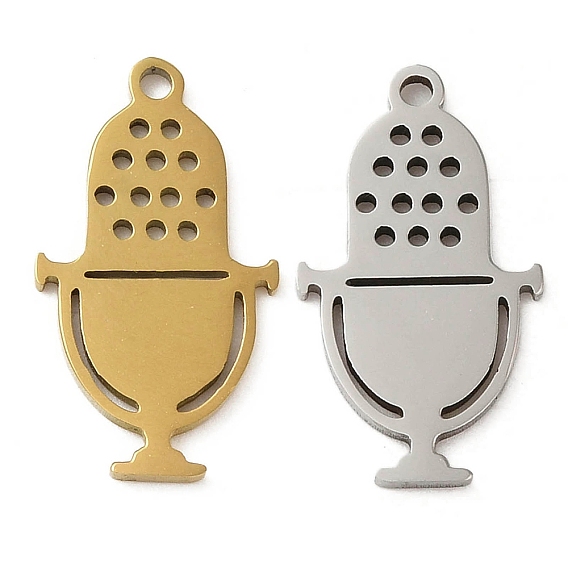 5 шт. 201 подвески из нержавеющей стали, лазерная резка, микрофон подвеска