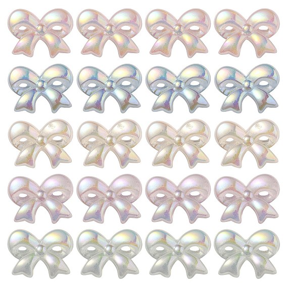 УФ-покрытие светящиеся прозрачные акриловые бусины, светится в темноте, бантом