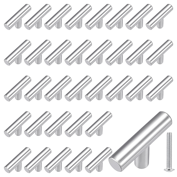 60шт. ручки для коробки из нержавеющей стали, двери шкафа ручка мебель тянуть