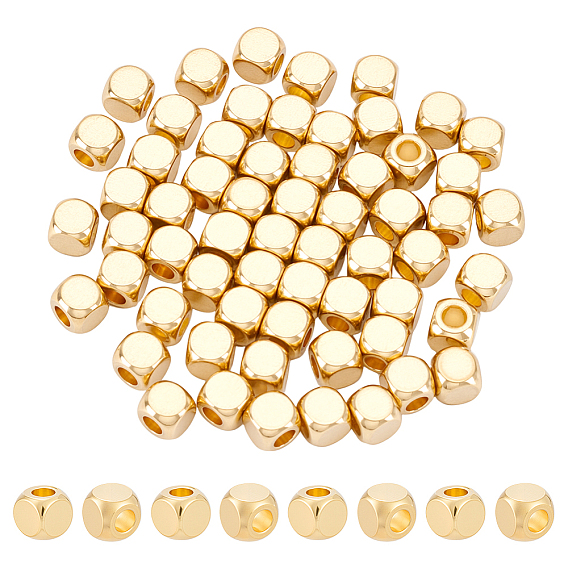 60 шт. 201 бусины из нержавеющей стали, кубические