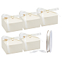 Paper Cardboard Jewelry Boxes, with Polyester Ribbon